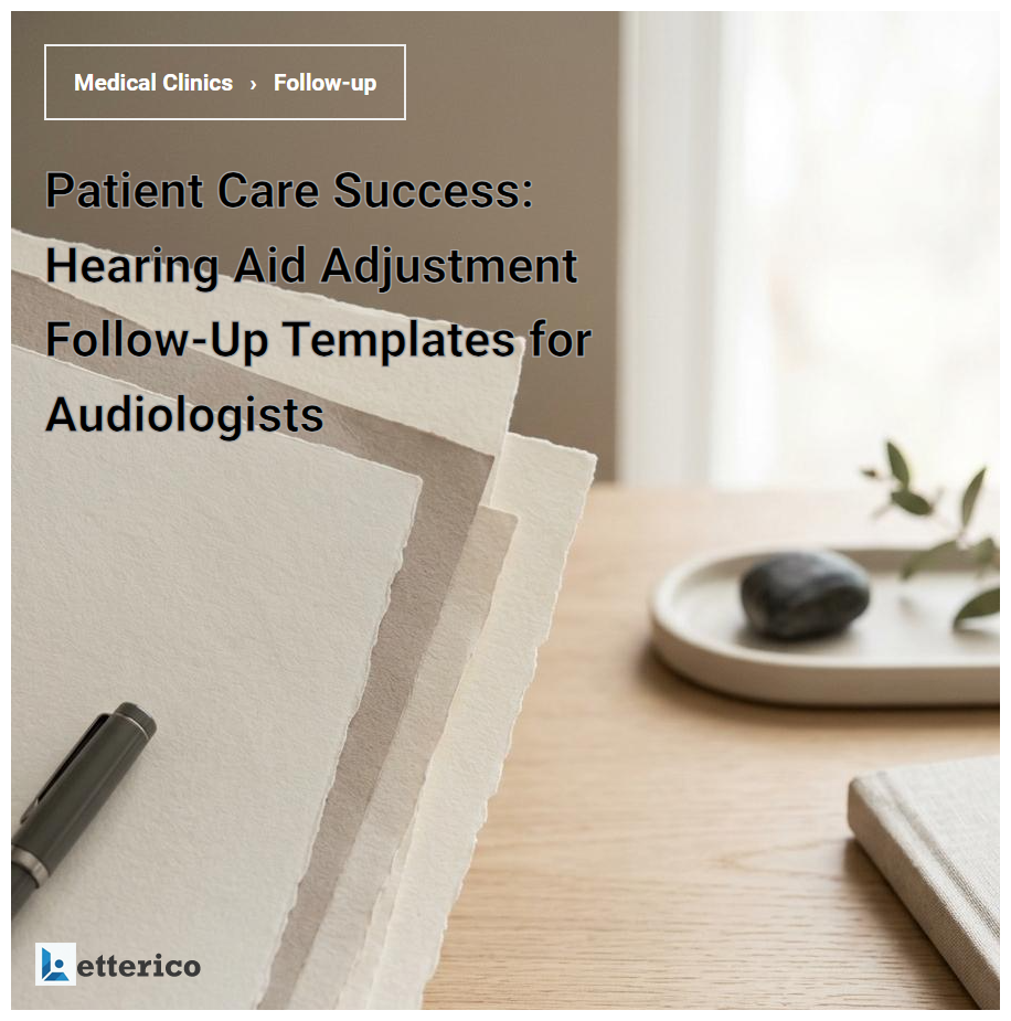 Patient Care Success: Hearing Aid Adjustment Follow-Up Templates for Audiologists