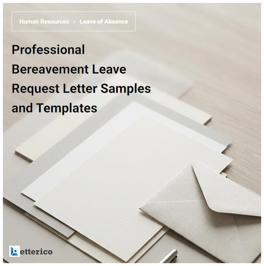 Professional Bereavement Leave Request Letter Samples and Templates