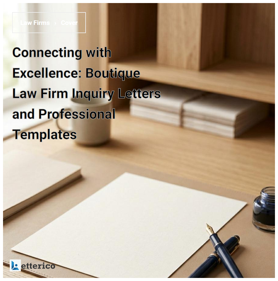 Connecting with Excellence: Boutique Law Firm Inquiry Letters and Professional Templates
