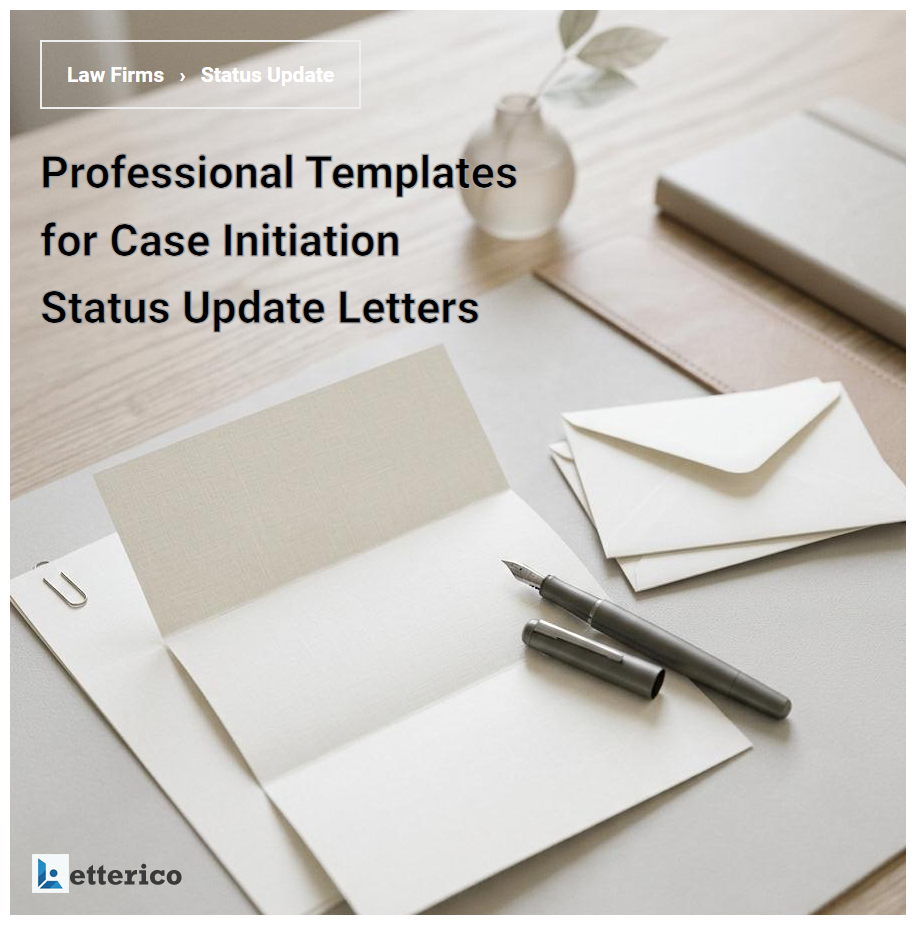 Professional Templates for Case Initiation Status Update Letters