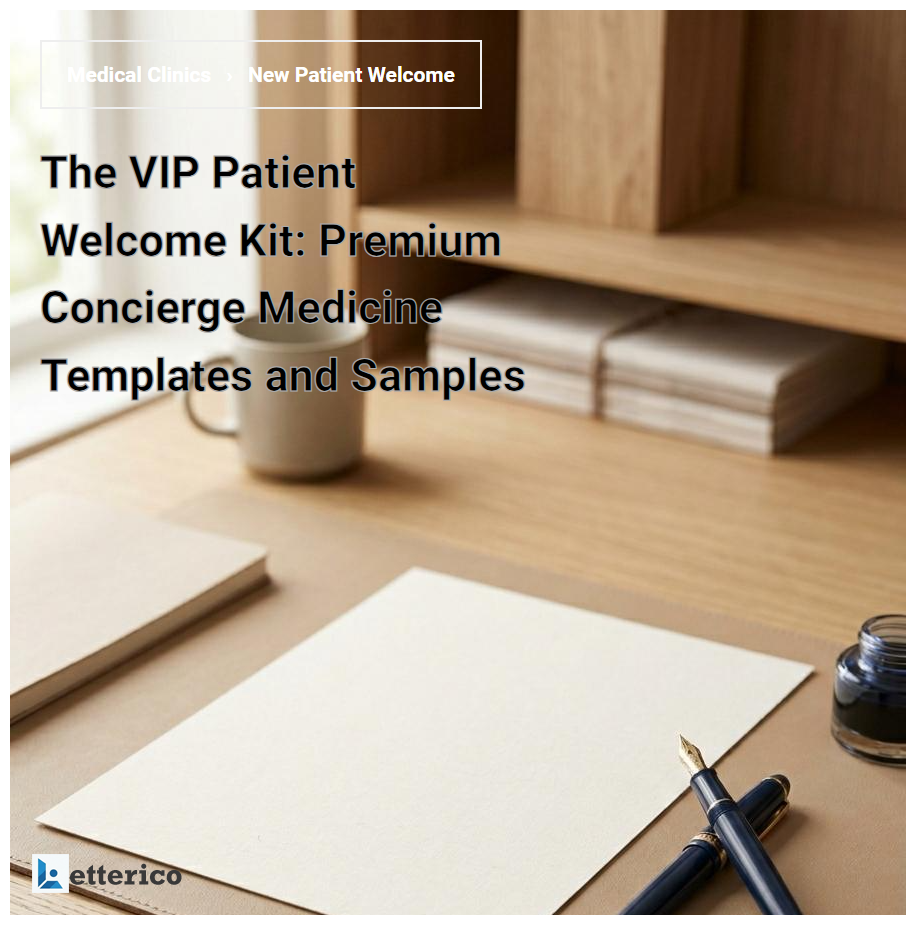 The VIP Patient Welcome Kit: Premium Concierge Medicine Templates and Samples
