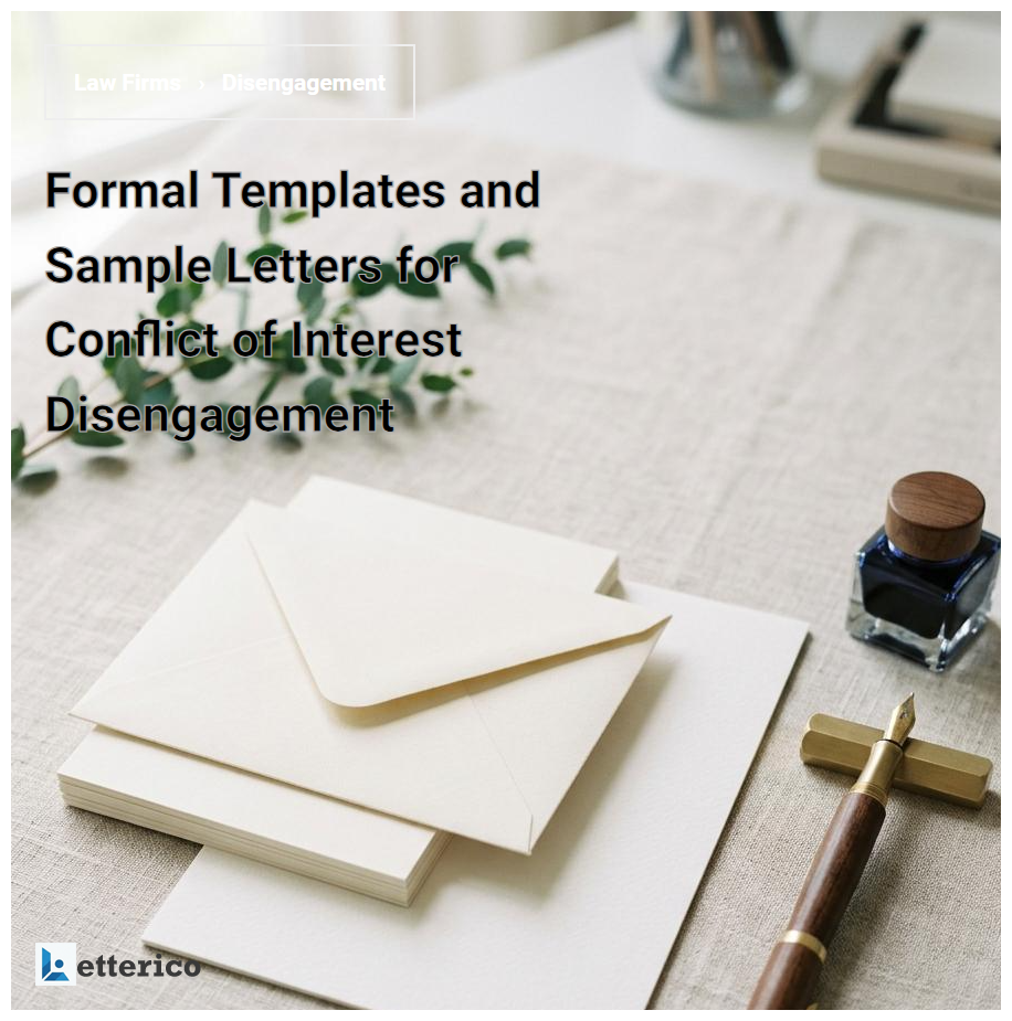 Formal Templates and Sample Letters for Conflict of Interest Disengagement