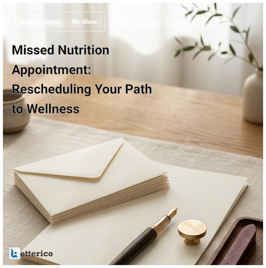 Missed Nutrition Appointment: Rescheduling Your Path to Wellness