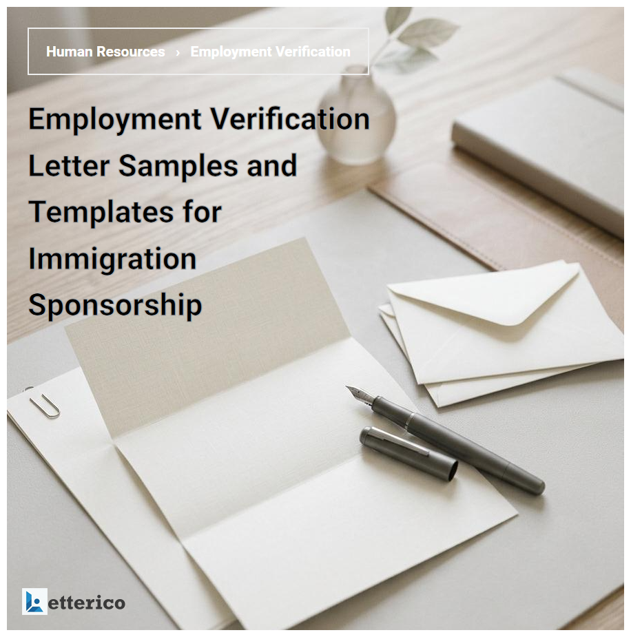 Employment Verification Letter Samples and Templates for Immigration Sponsorship