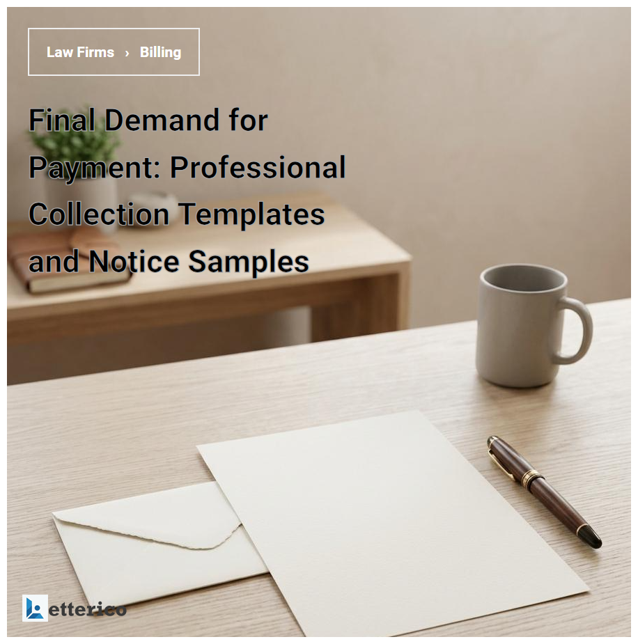 Final Demand for Payment: Professional Collection Templates and Notice Samples