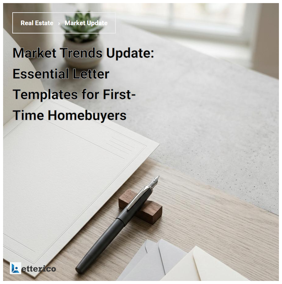 Market Trends Update: Essential Letter Templates for First-Time Homebuyers