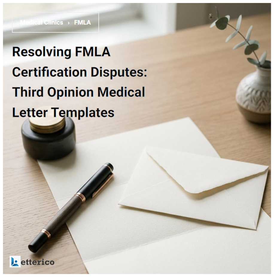 Resolving FMLA Certification Disputes: Third Opinion Medical Letter Templates