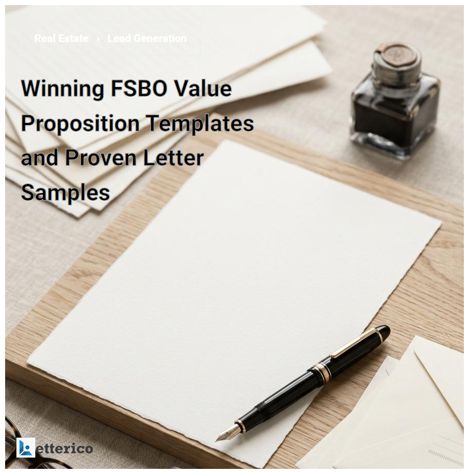 Winning FSBO Value Proposition Templates and Proven Letter Samples