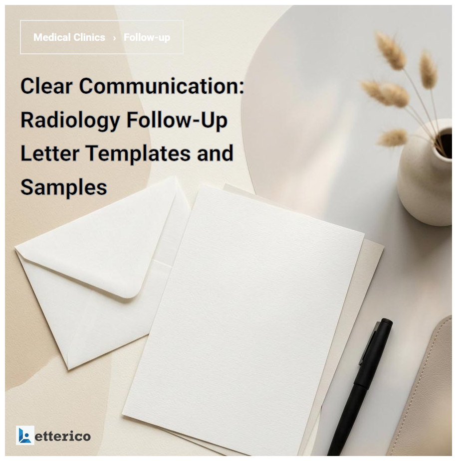 Clear Communication: Radiology Follow-Up Letter Templates and Samples