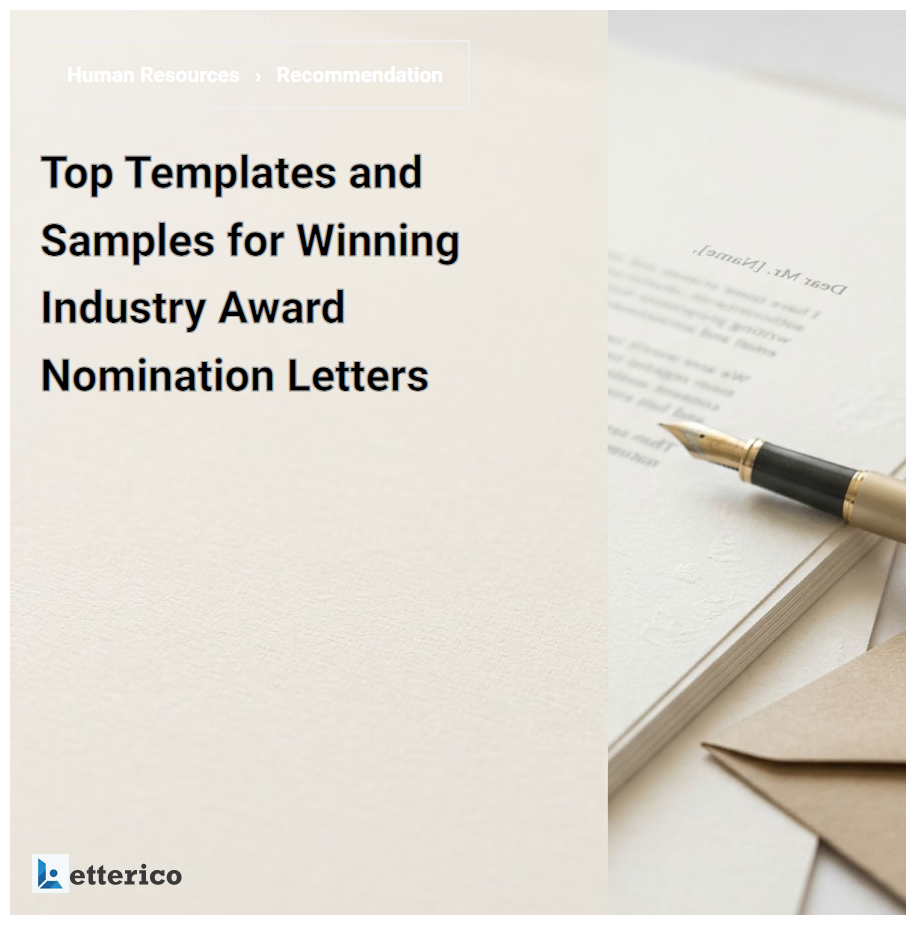 Top Templates and Samples for Winning Industry Award Nomination Letters