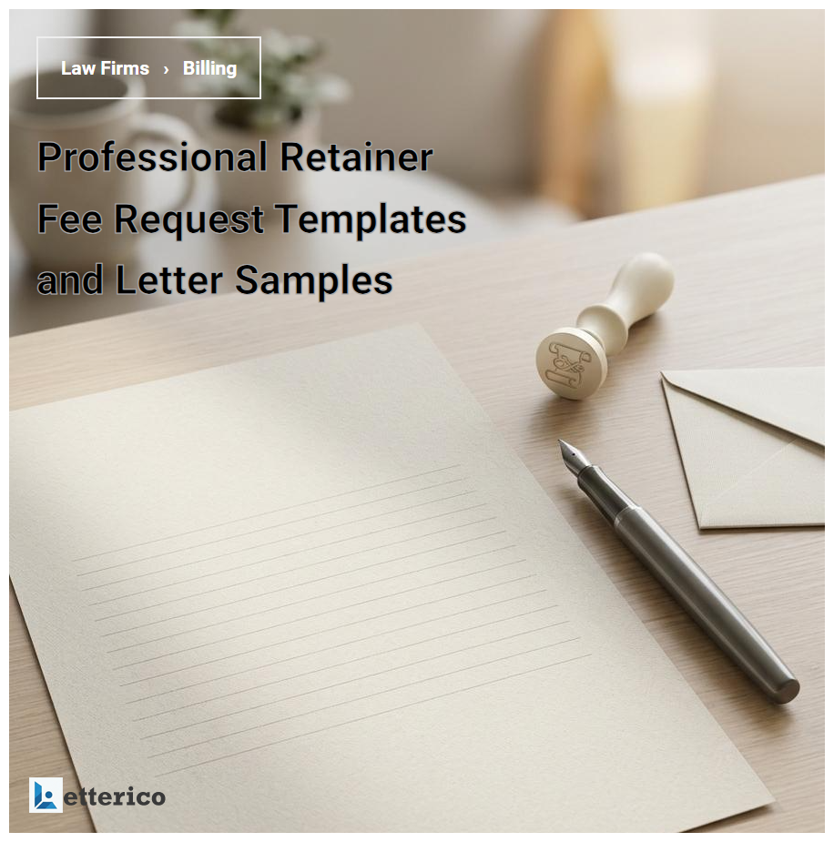 Professional Retainer Fee Request Templates and Letter Samples