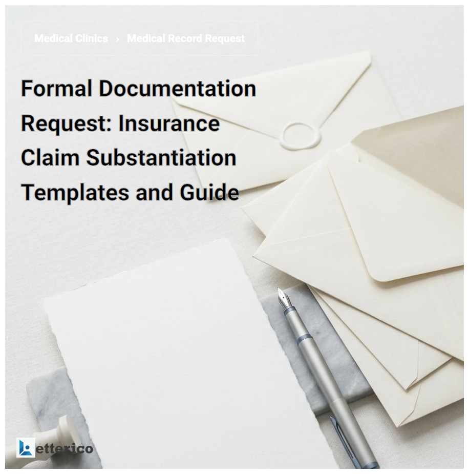 Formal Documentation Request: Insurance Claim Substantiation Templates and Guide