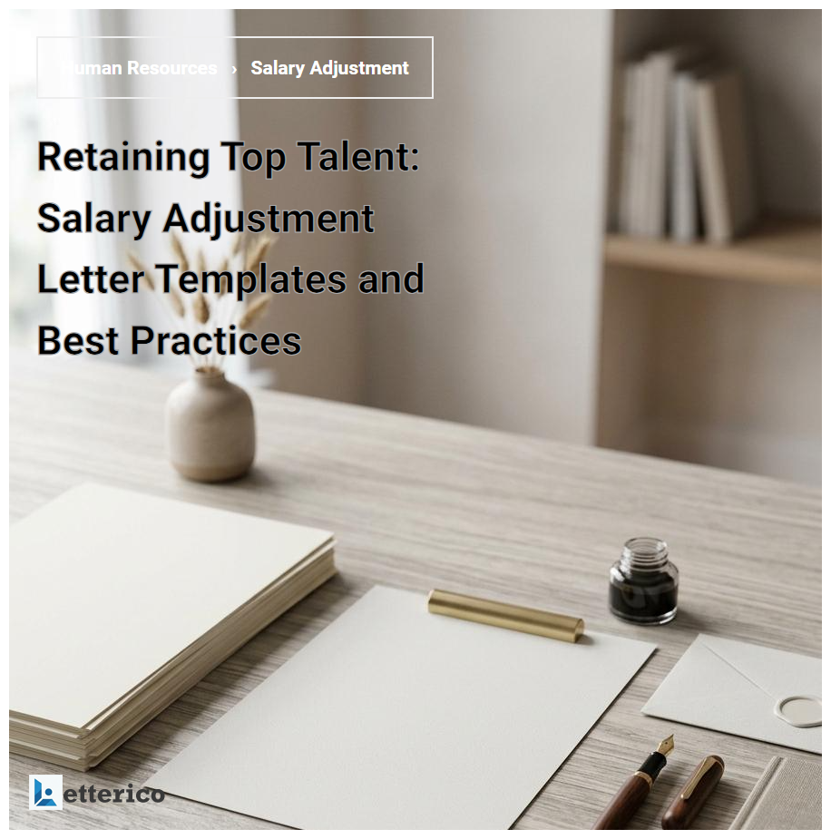 Retaining Top Talent: Salary Adjustment Letter Templates and Best Practices