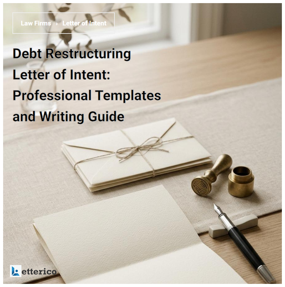 Debt Restructuring Letter of Intent: Professional Templates and Writing Guide