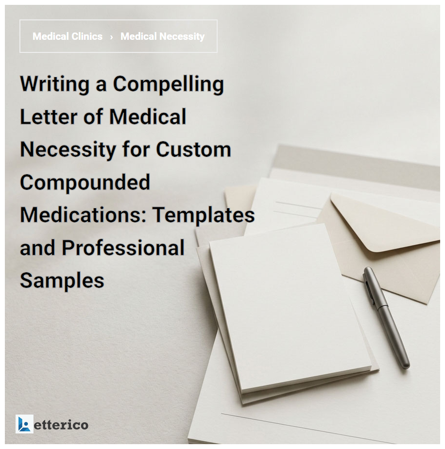 Writing a Compelling Letter of Medical Necessity for Custom Compounded Medications: Templates and Professional Samples