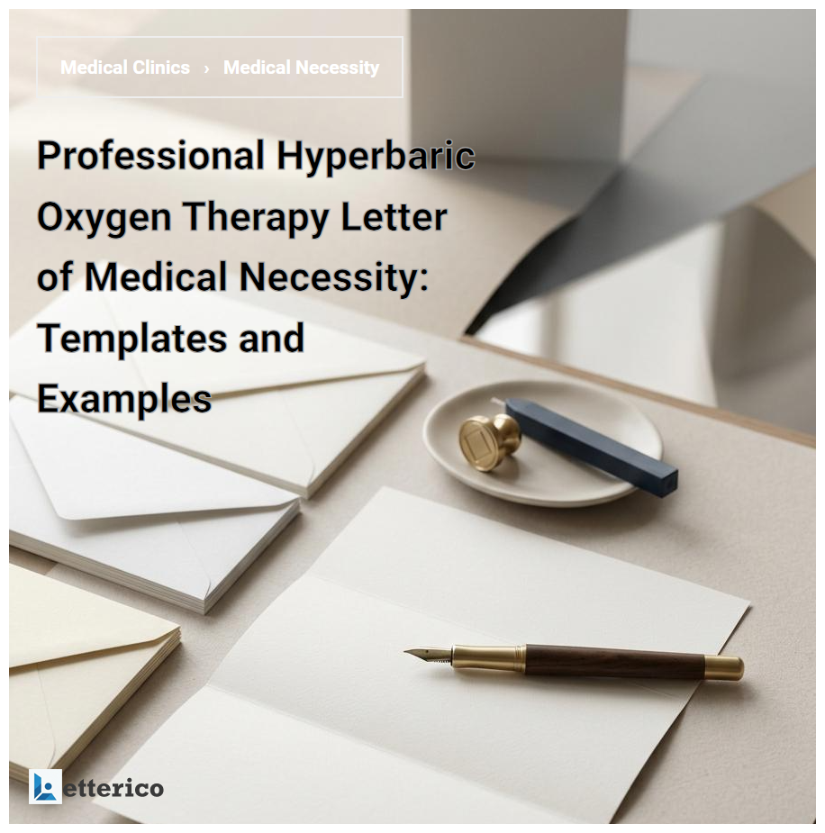 Professional Hyperbaric Oxygen Therapy Letter of Medical Necessity: Templates and Examples