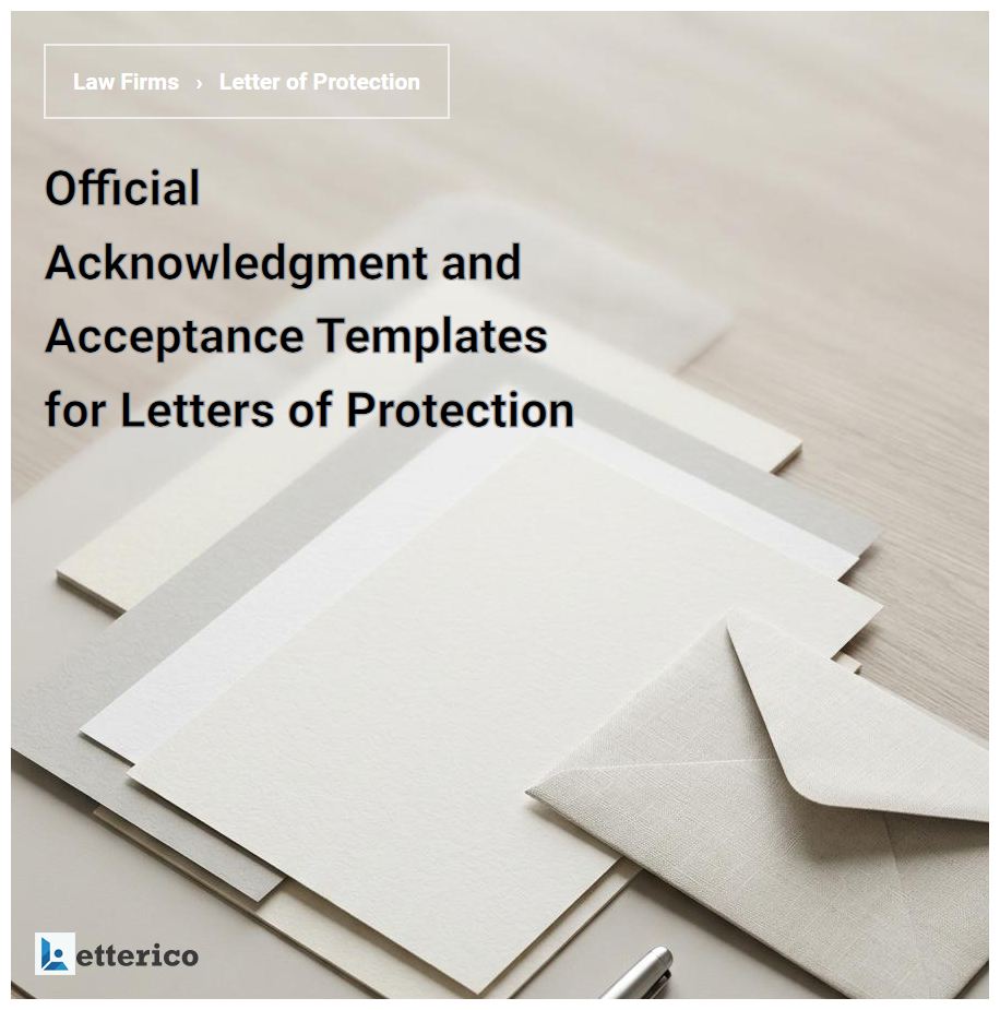 Official Acknowledgment and Acceptance Templates for Letters of Protection