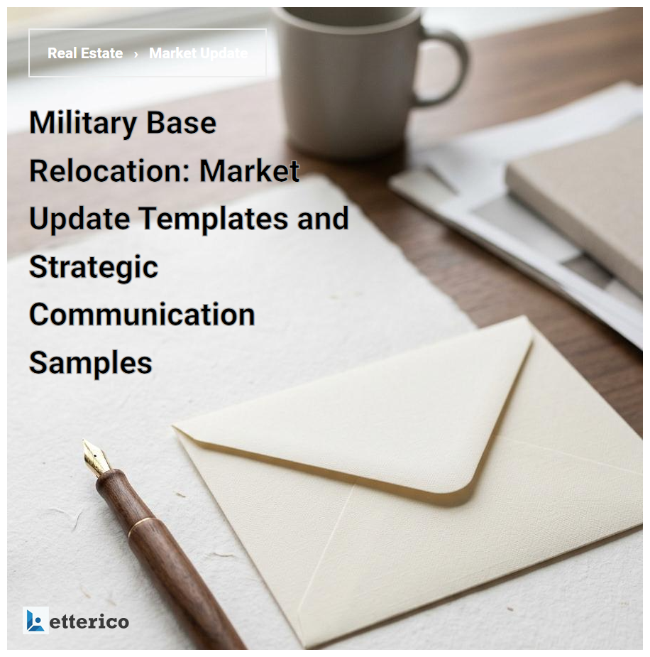 Military Base Relocation: Market Update Templates and Strategic Communication Samples