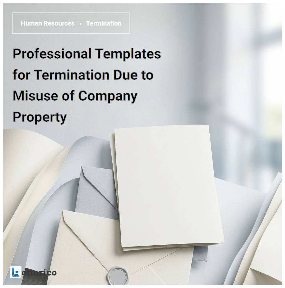 Professional Templates for Termination Due to Misuse of Company Property