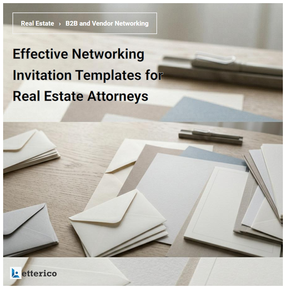 Effective Networking Invitation Templates for Real Estate Attorneys