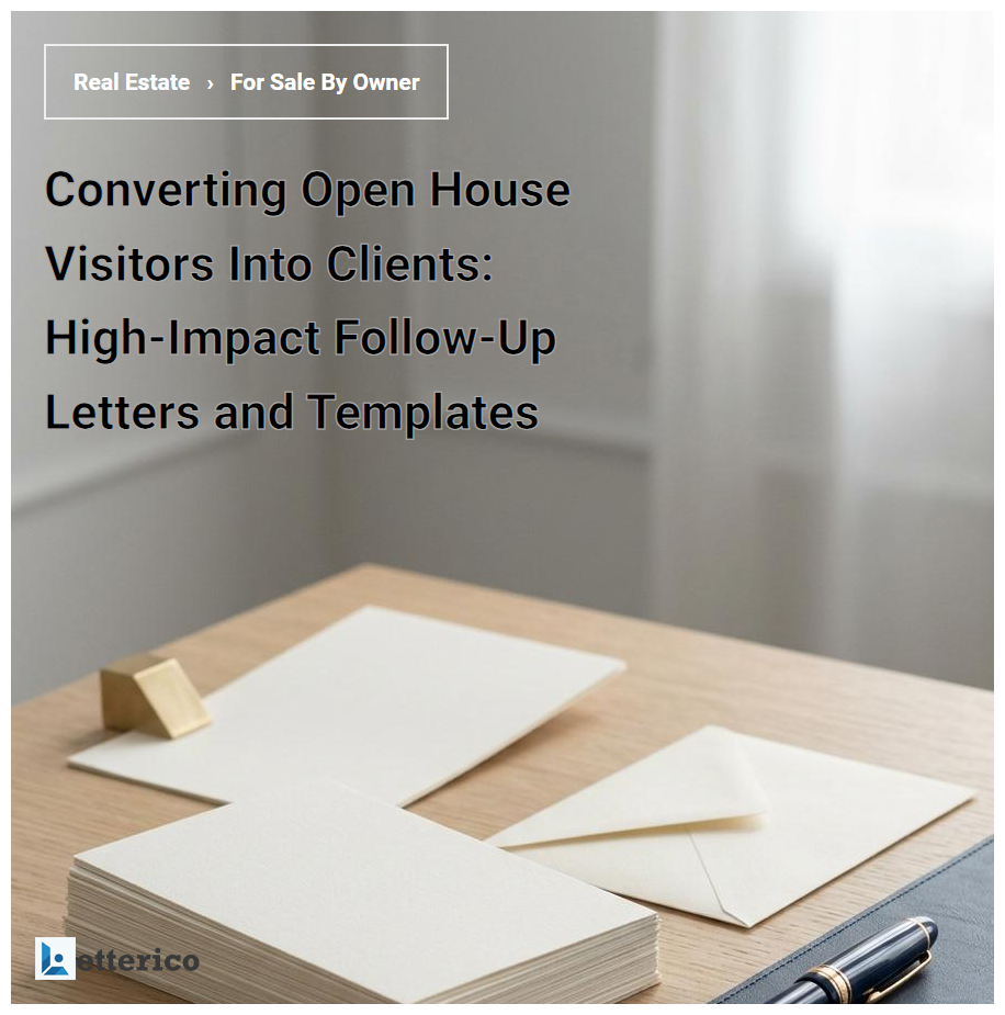 Converting Open House Visitors Into Clients: High-Impact Follow-Up Letters and Templates