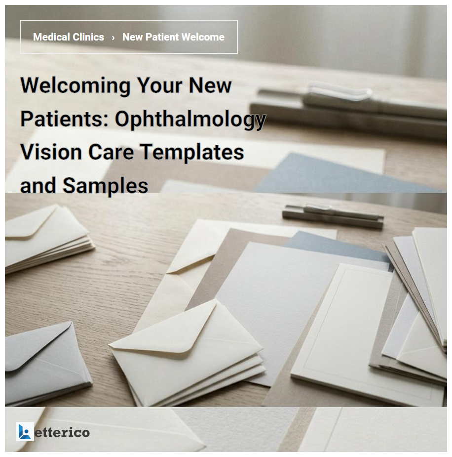Welcoming Your New Patients: Ophthalmology Vision Care Templates and Samples