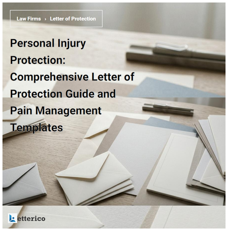 Personal Injury Protection: Comprehensive Letter of Protection Guide and Pain Management Templates