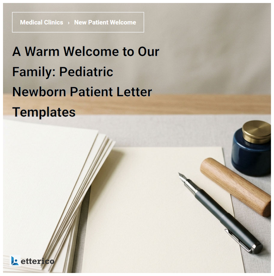 A Warm Welcome to Our Family: Pediatric Newborn Patient Letter Templates