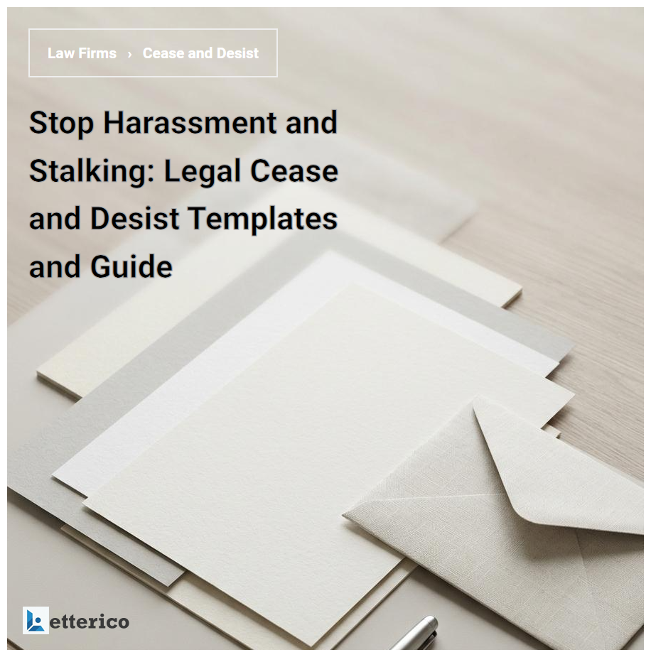 Stop Harassment and Stalking: Legal Cease and Desist Templates and Guide