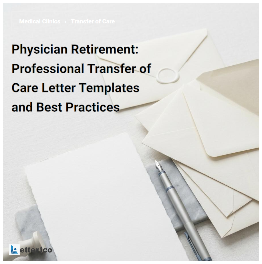Physician Retirement: Professional Transfer of Care Letter Templates and Best Practices