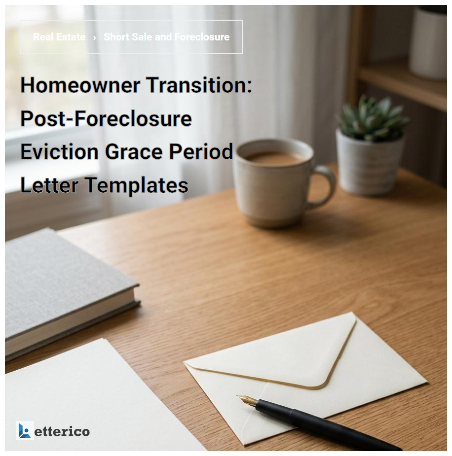 Homeowner Transition: Post-Foreclosure Eviction Grace Period Letter Templates