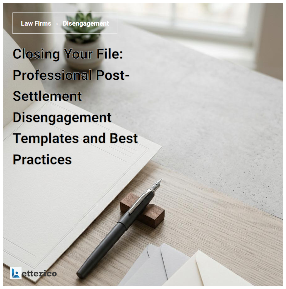 Closing Your File: Professional Post-Settlement Disengagement Templates and Best Practices