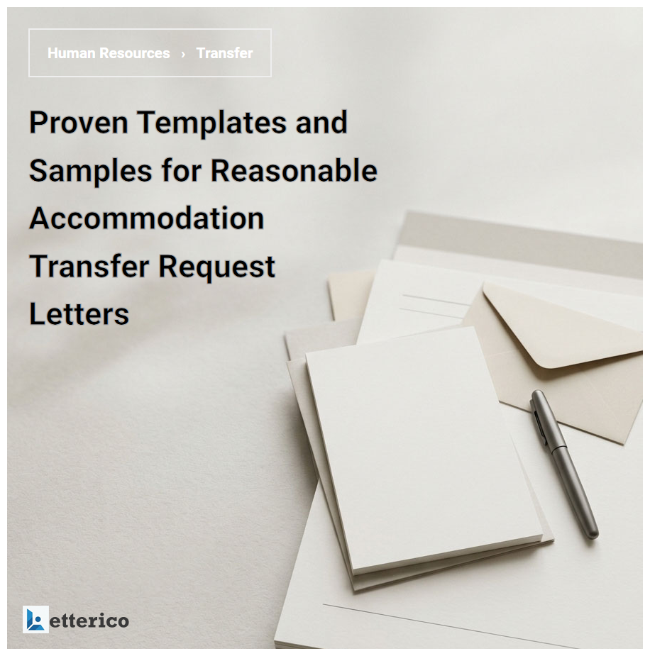 Proven Templates and Samples for Reasonable Accommodation Transfer Request Letters