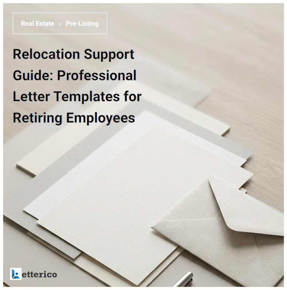 Relocation Support Guide: Professional Letter Templates for Retiring Employees