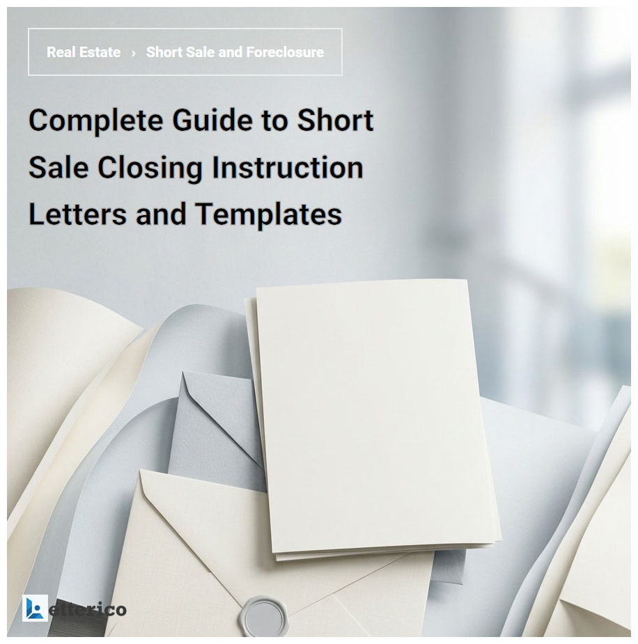 Complete Guide to Short Sale Closing Instruction Letters and Templates