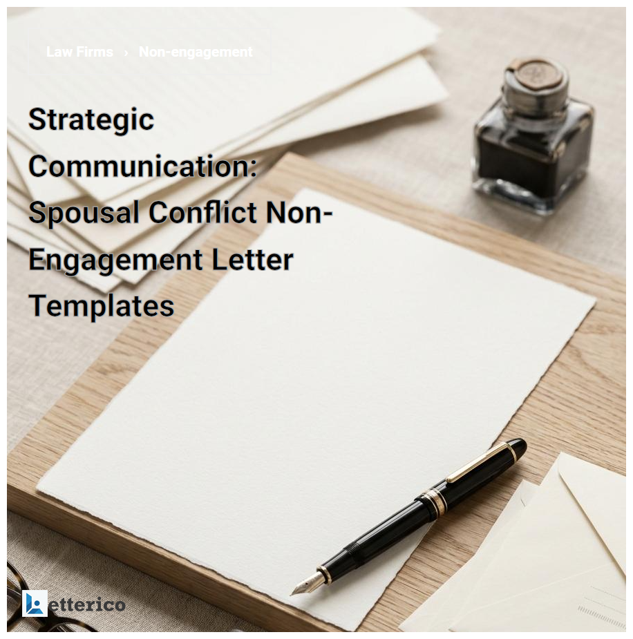 Strategic Communication: Spousal Conflict Non-Engagement Letter Templates