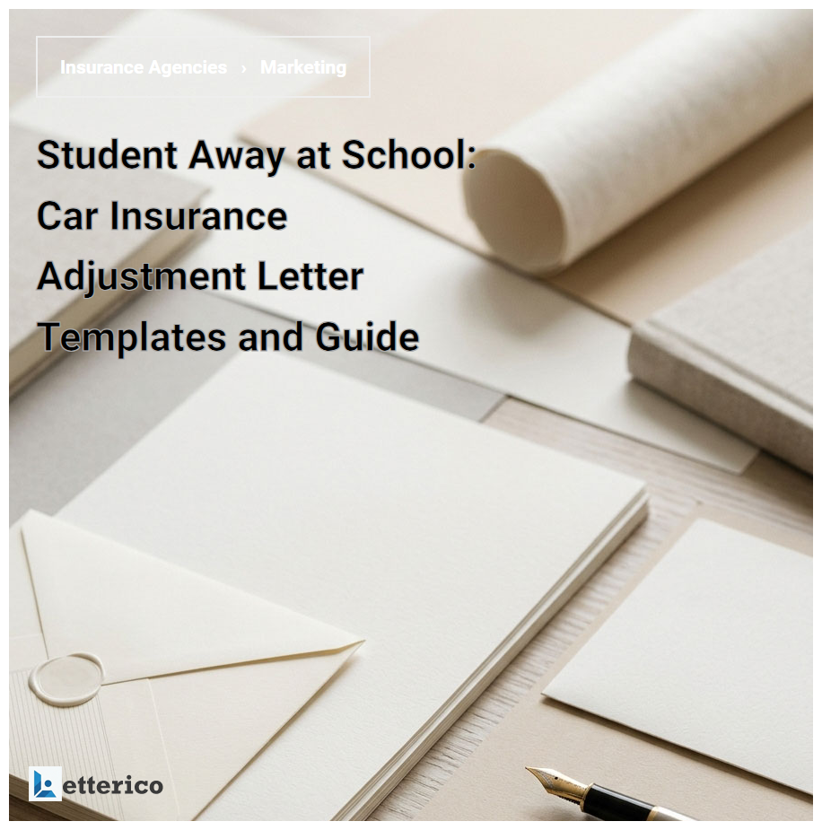 Student Away at School: Car Insurance Adjustment Letter Templates and Guide
