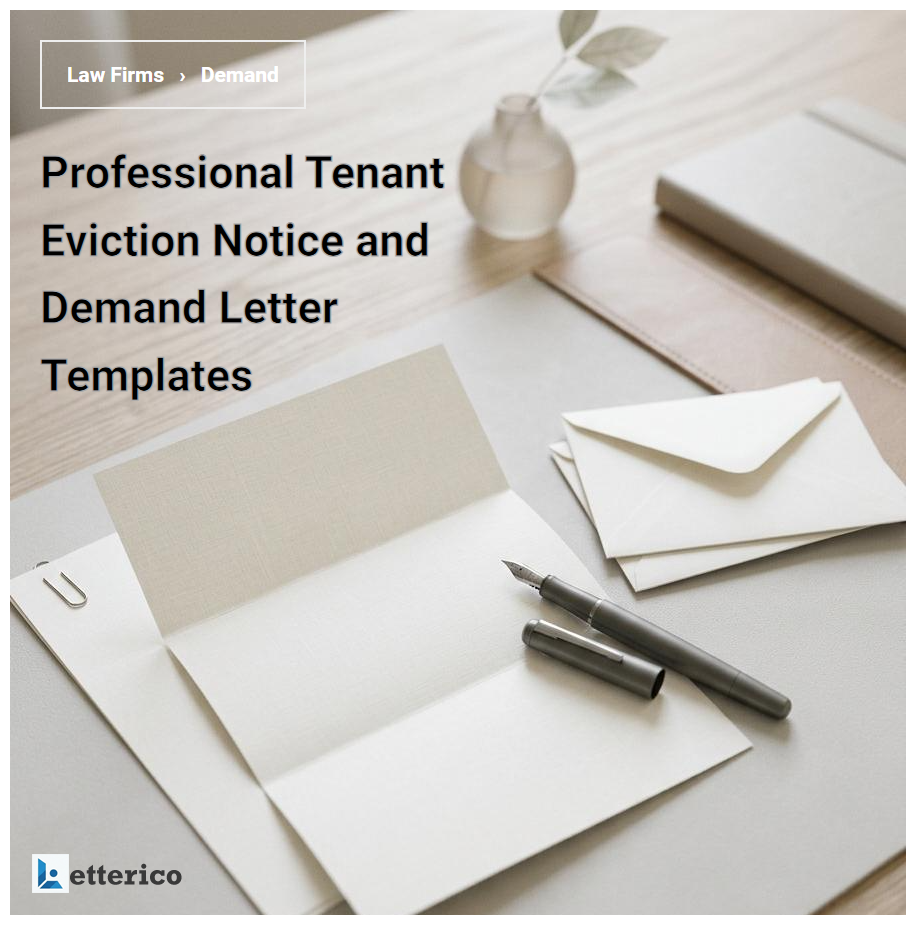 Professional Tenant Eviction Notice and Demand Letter Templates