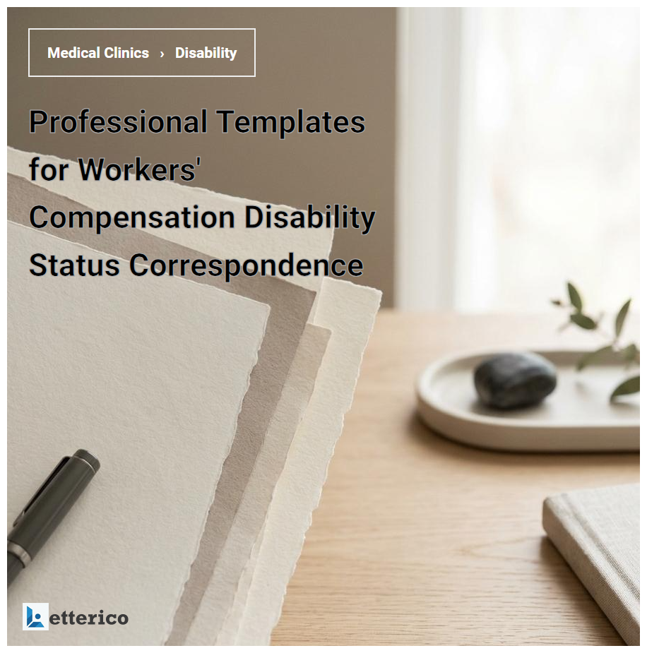 Professional Templates for Workers' Compensation Disability Status Correspondence