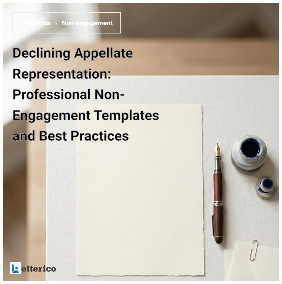 Declining Appellate Representation: Professional Non-Engagement Templates and Best Practices