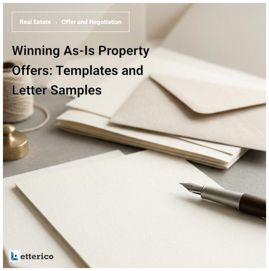 Winning As-Is Property Offers: Templates and Letter Samples
