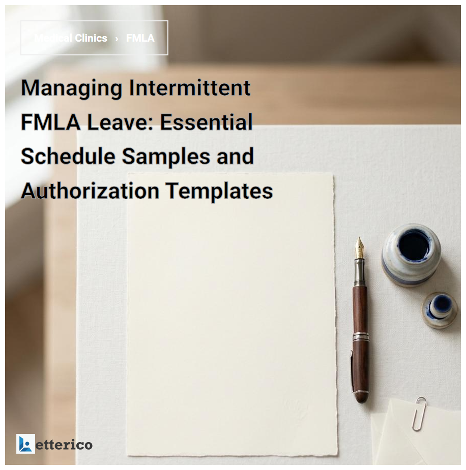 Managing Intermittent FMLA Leave: Essential Schedule Samples and Authorization Templates