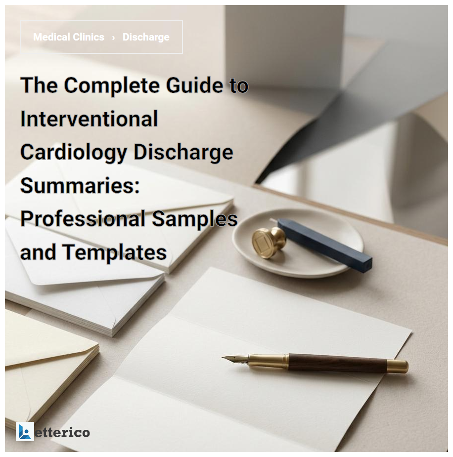 The Complete Guide to Interventional Cardiology Discharge Summaries: Professional Samples and Templates