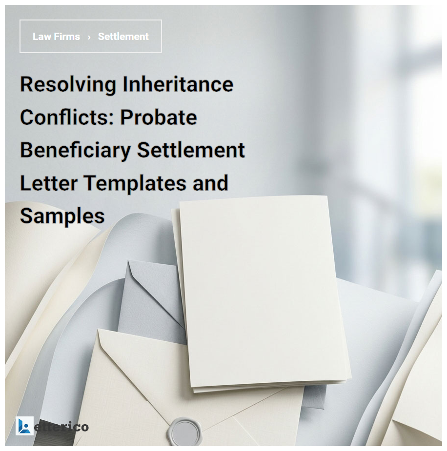 Resolving Inheritance Conflicts: Probate Beneficiary Settlement Letter Templates and Samples