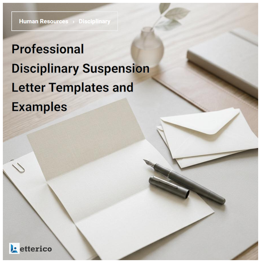 Professional Disciplinary Suspension Letter Templates and Examples
