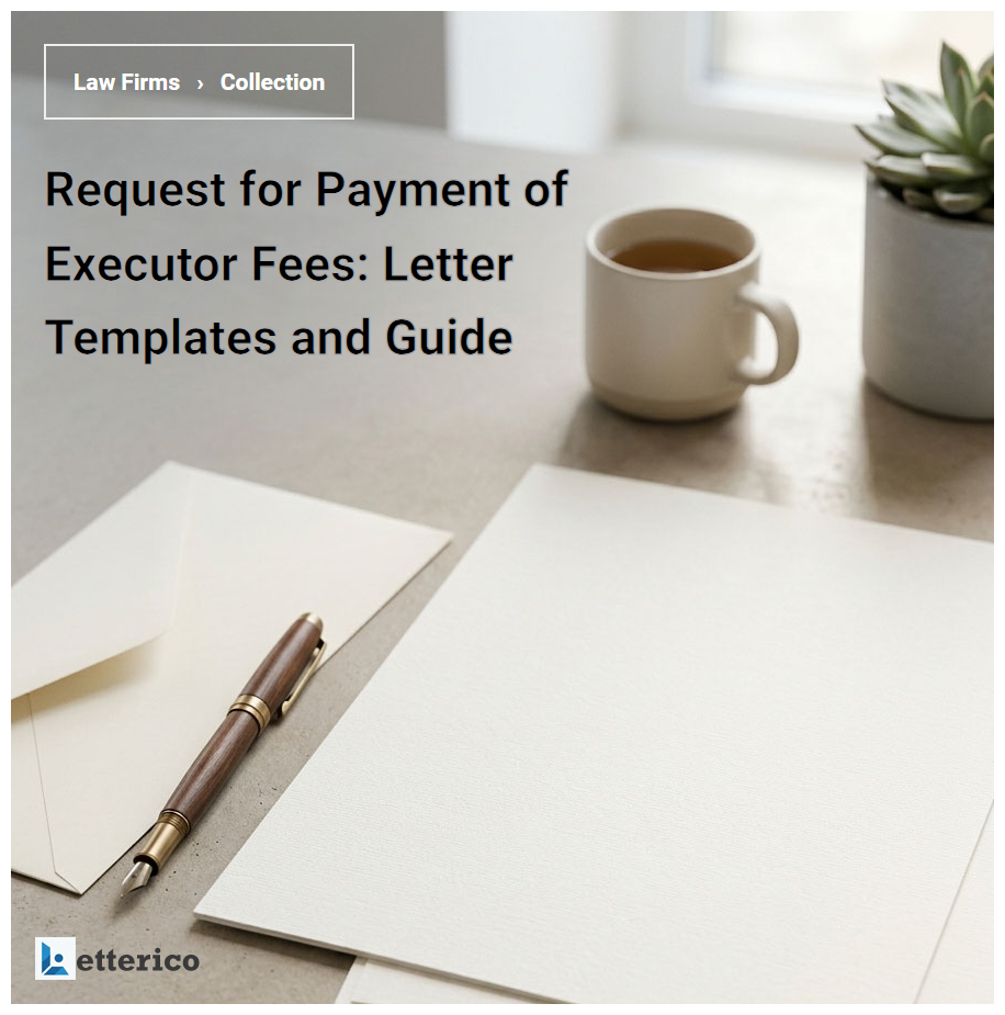 Request for Payment of Executor Fees: Letter Templates and Guide