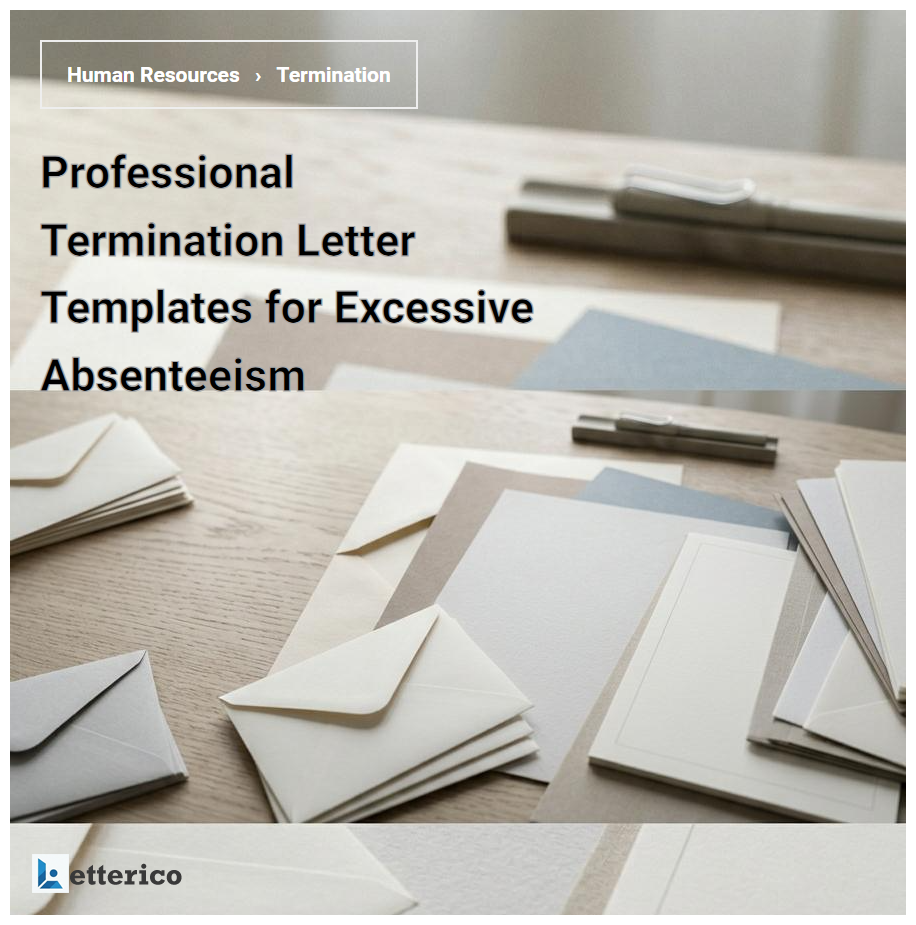 Professional Termination Letter Templates for Excessive Absenteeism