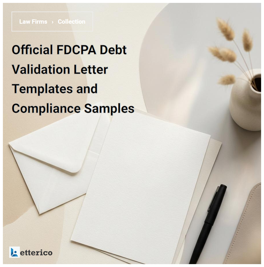 Official FDCPA Debt Validation Letter Templates and Compliance Samples