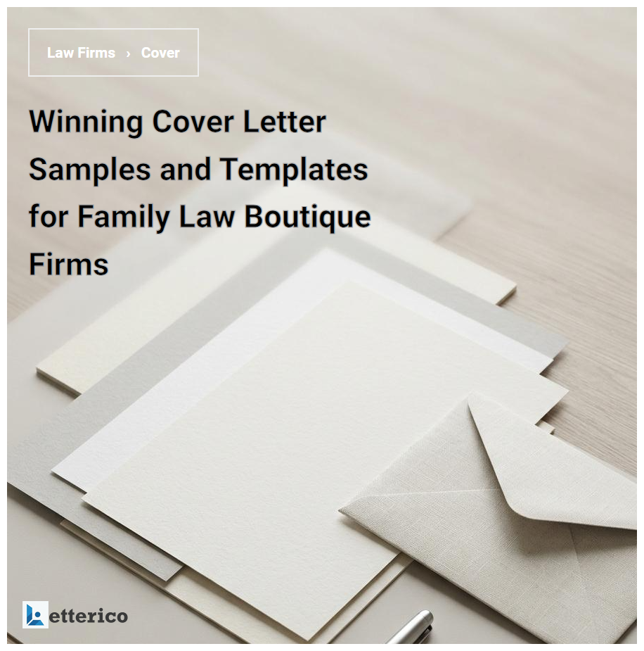 Winning Cover Letter Samples and Templates for Family Law Boutique Firms