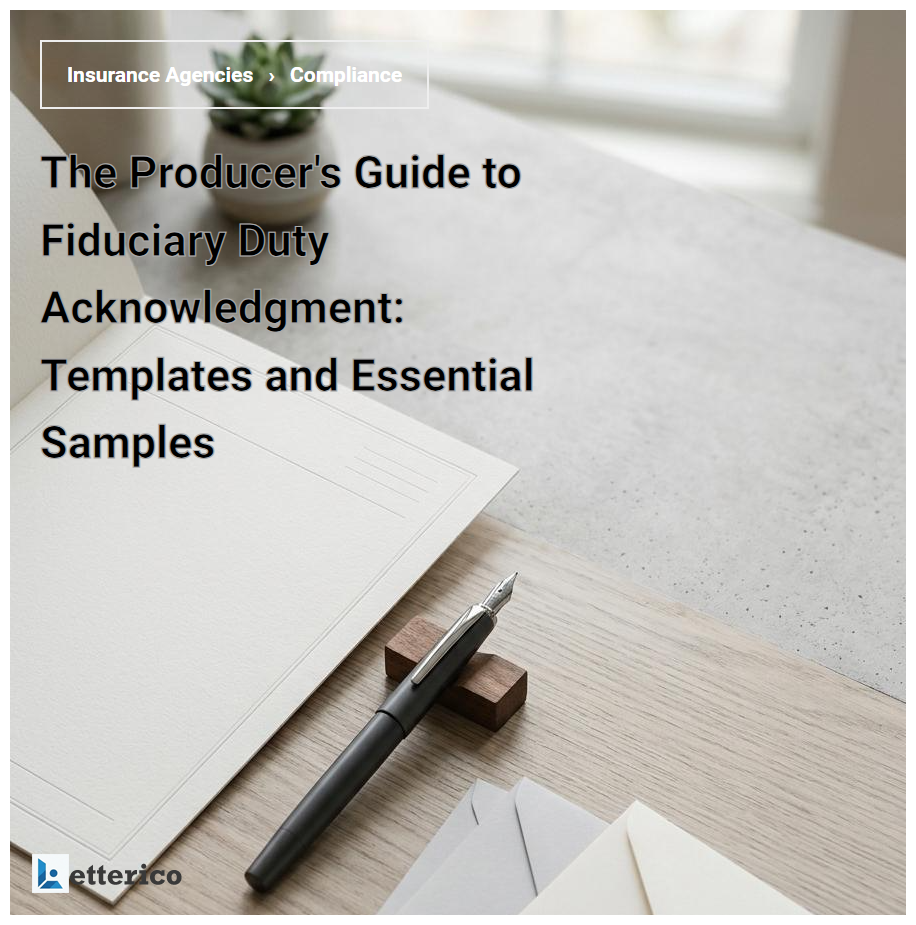 The Producer's Guide to Fiduciary Duty Acknowledgment: Templates and Essential Samples